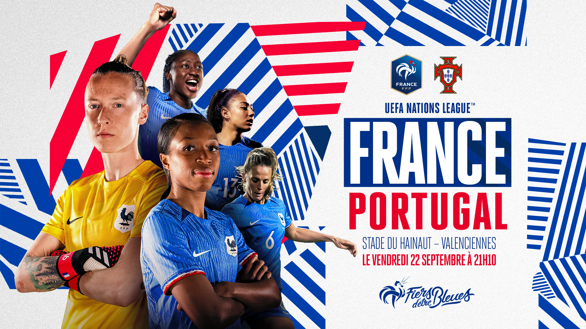 France vs Portugal le 22 septembre au stade du Hainaut