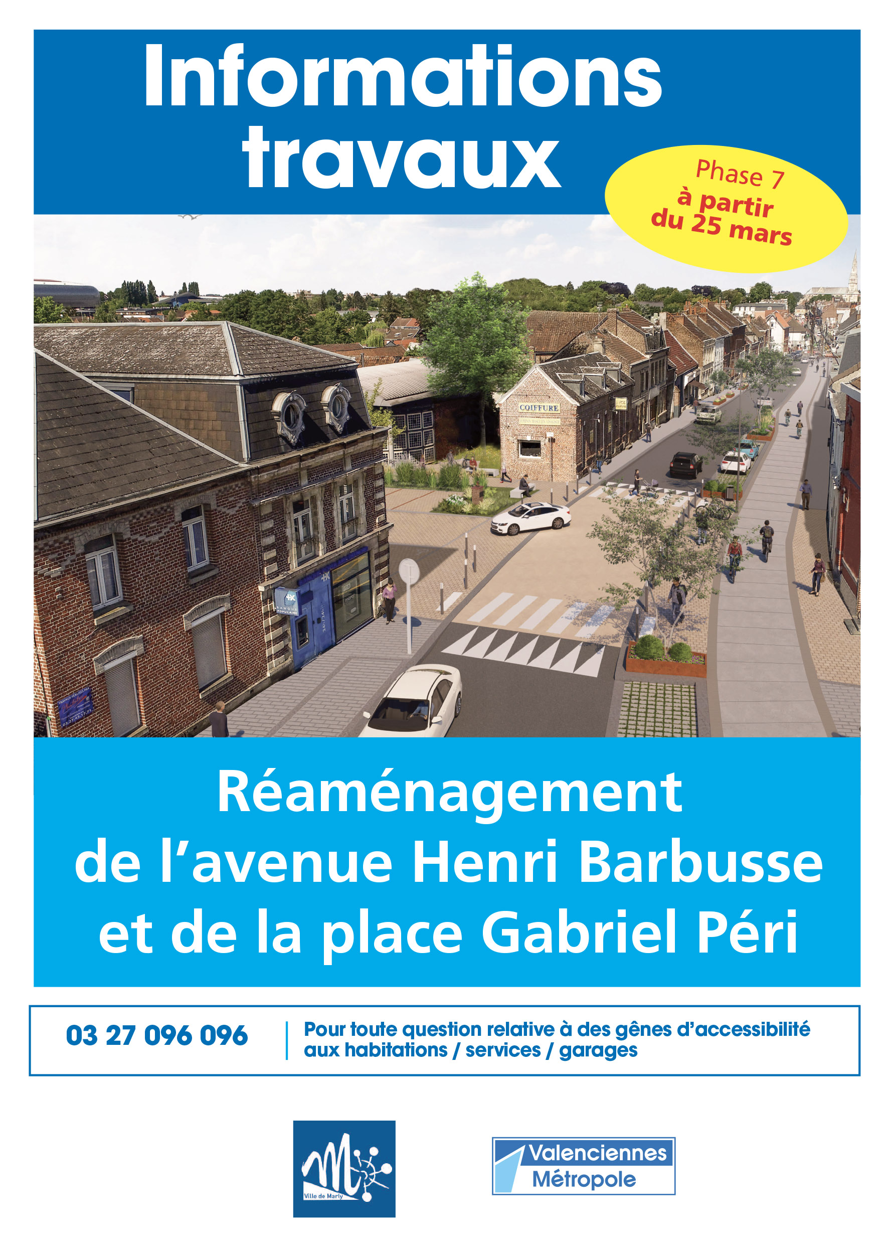 Phase 7 des travaux de la requalification de l’avenue Barbusse et de la place G.Péri