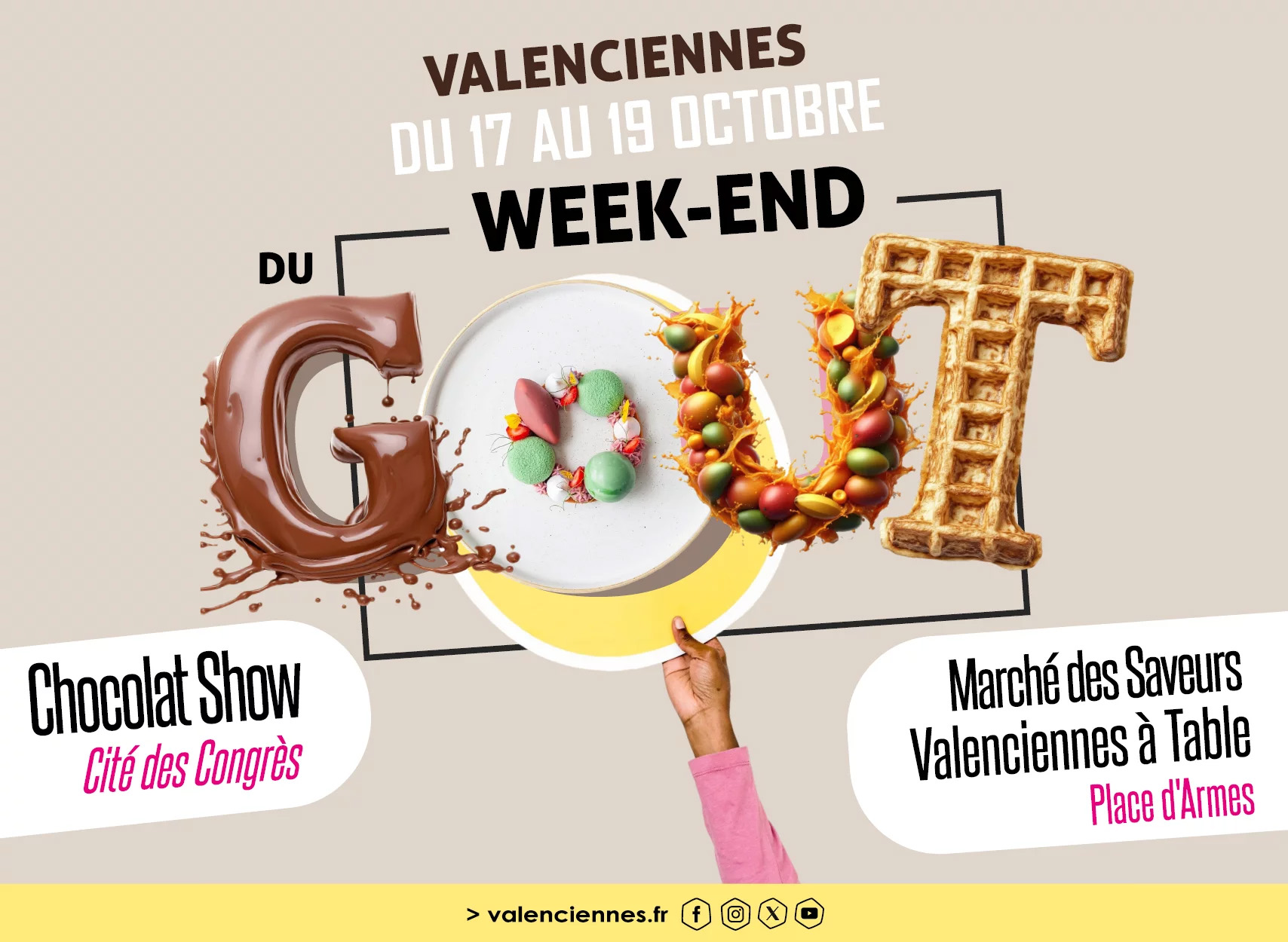 Du 17 au 19 octobre, vous avez rendez-vous avec le « Week-end du Goût » à Valenciennes !