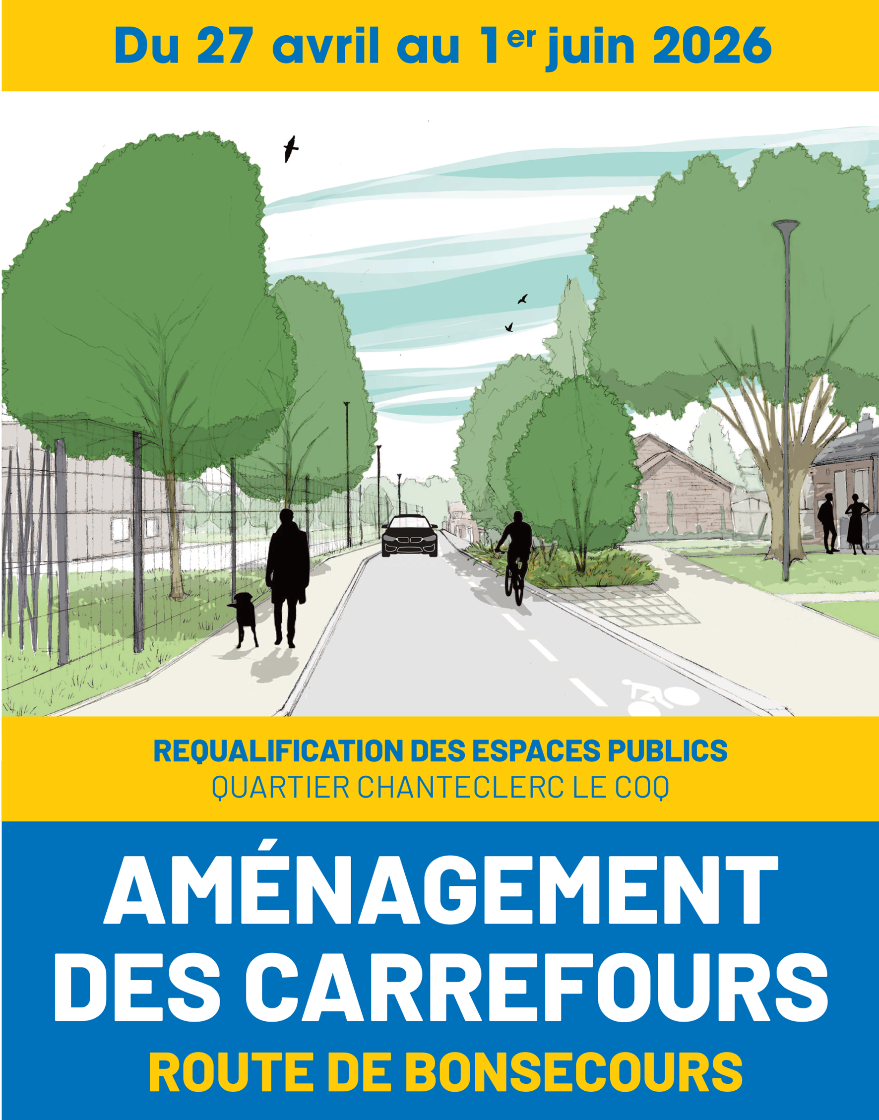 Info travaux : Aménagement des carrefours Route de Bonsecours