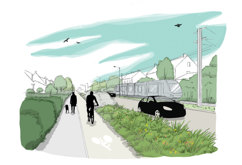 Aménagement des trottoirs Route de Bonsecours