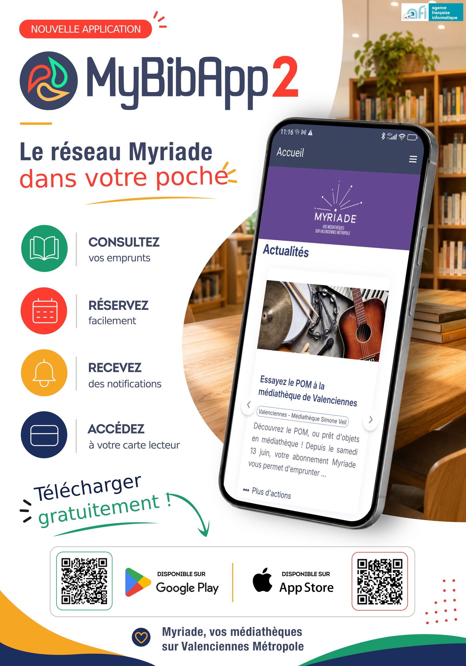 Téléchargez l&rsquo;appli Myriade !