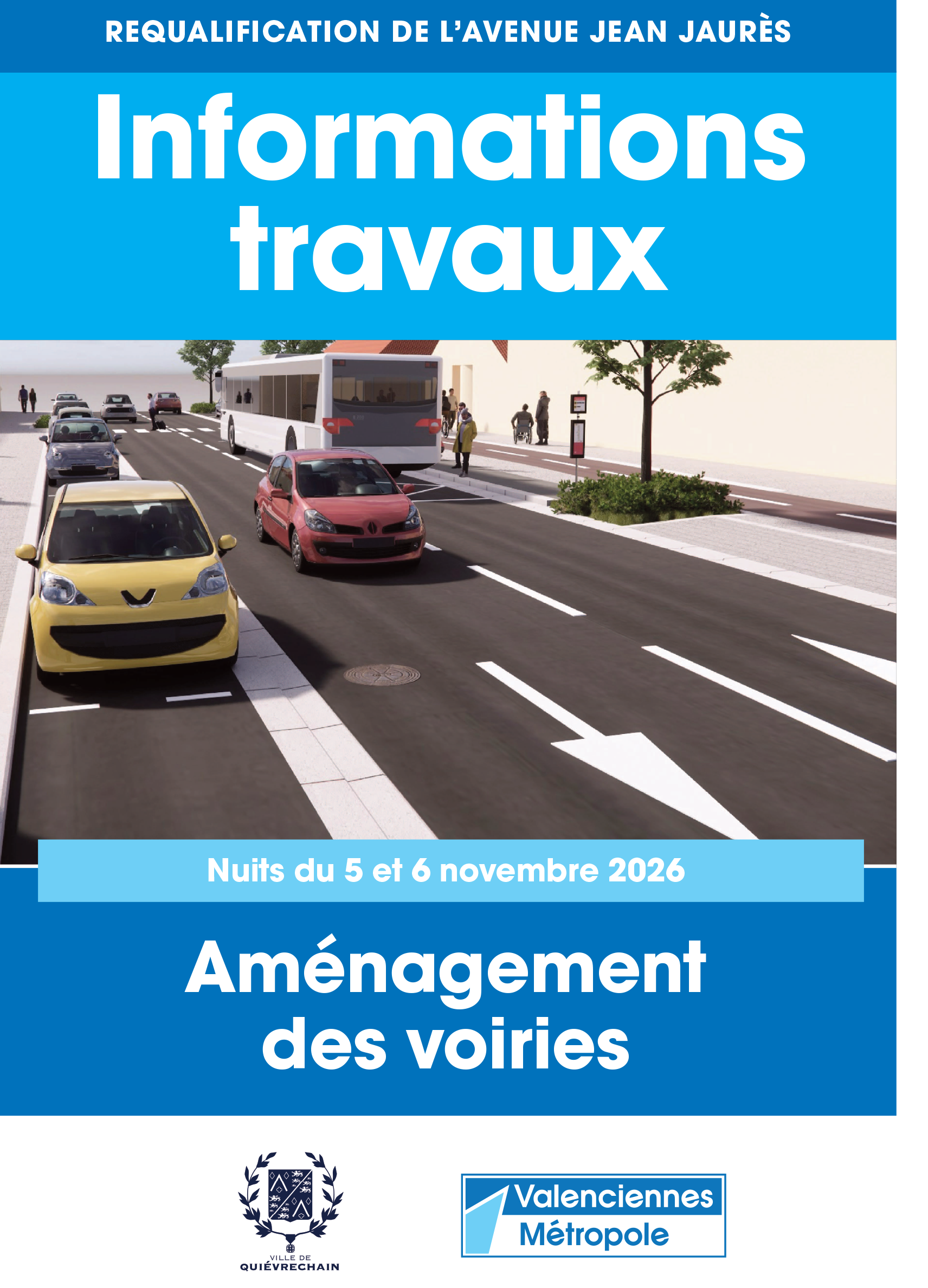 Info Travaux : Requalification de l&rsquo;avenue Jean Jaurès